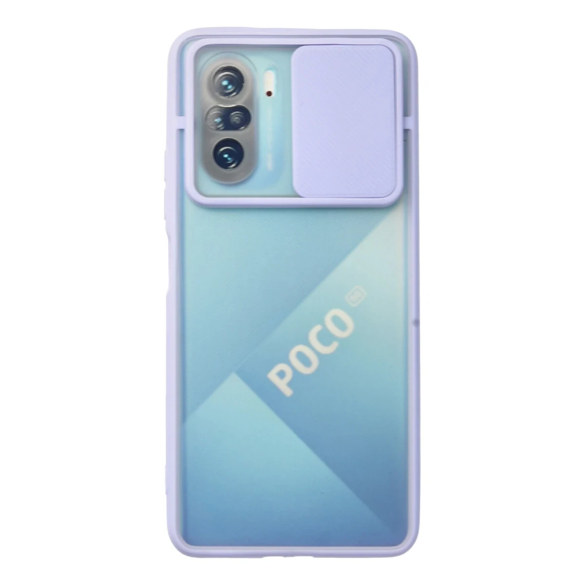 Xiaomi Poco F3 Kılıf Palm Buzlu Kamera Sürgülü Silikon - Lila