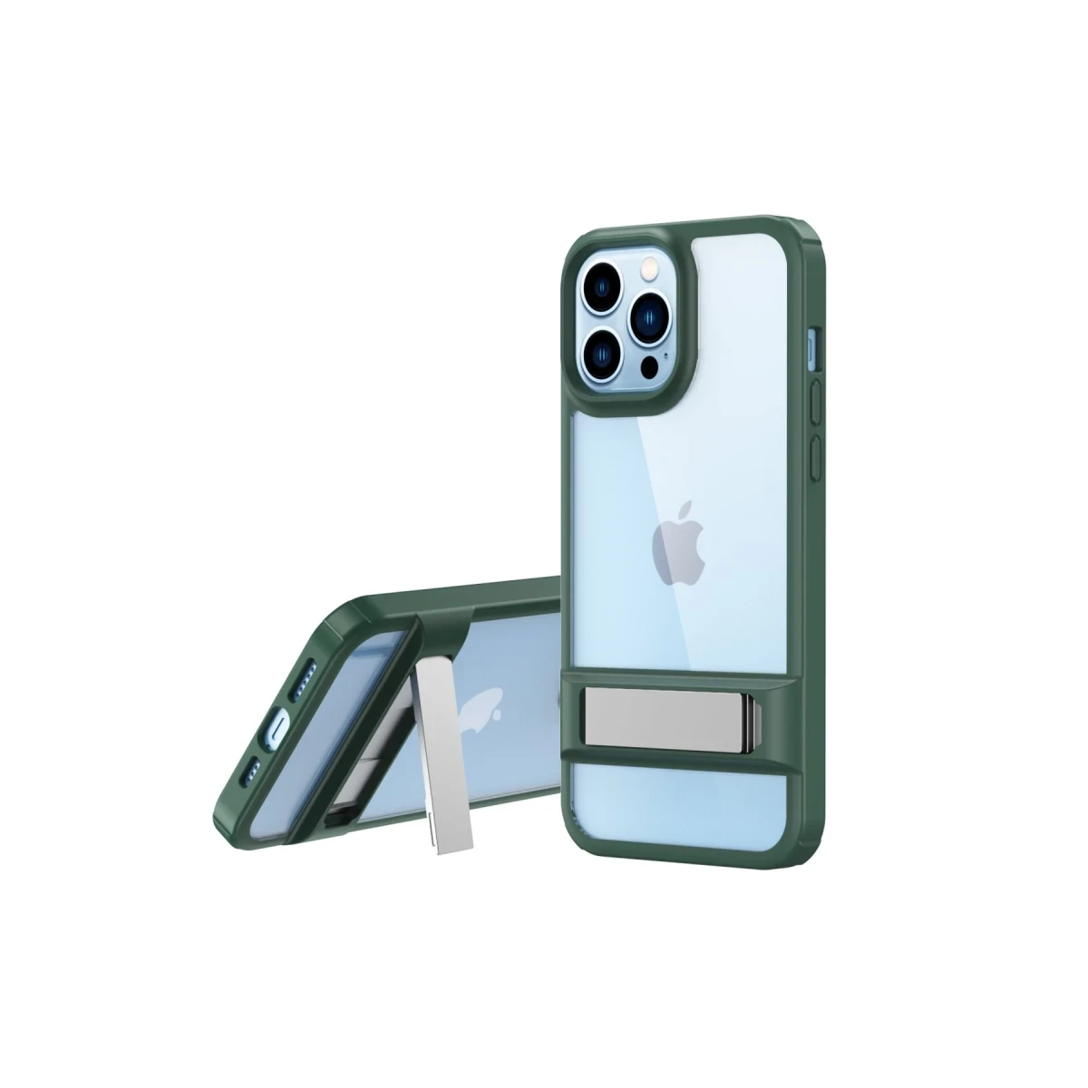 Apple iPhone 13 Pro Kılıf Rolet Stand Kapak - Yeşil