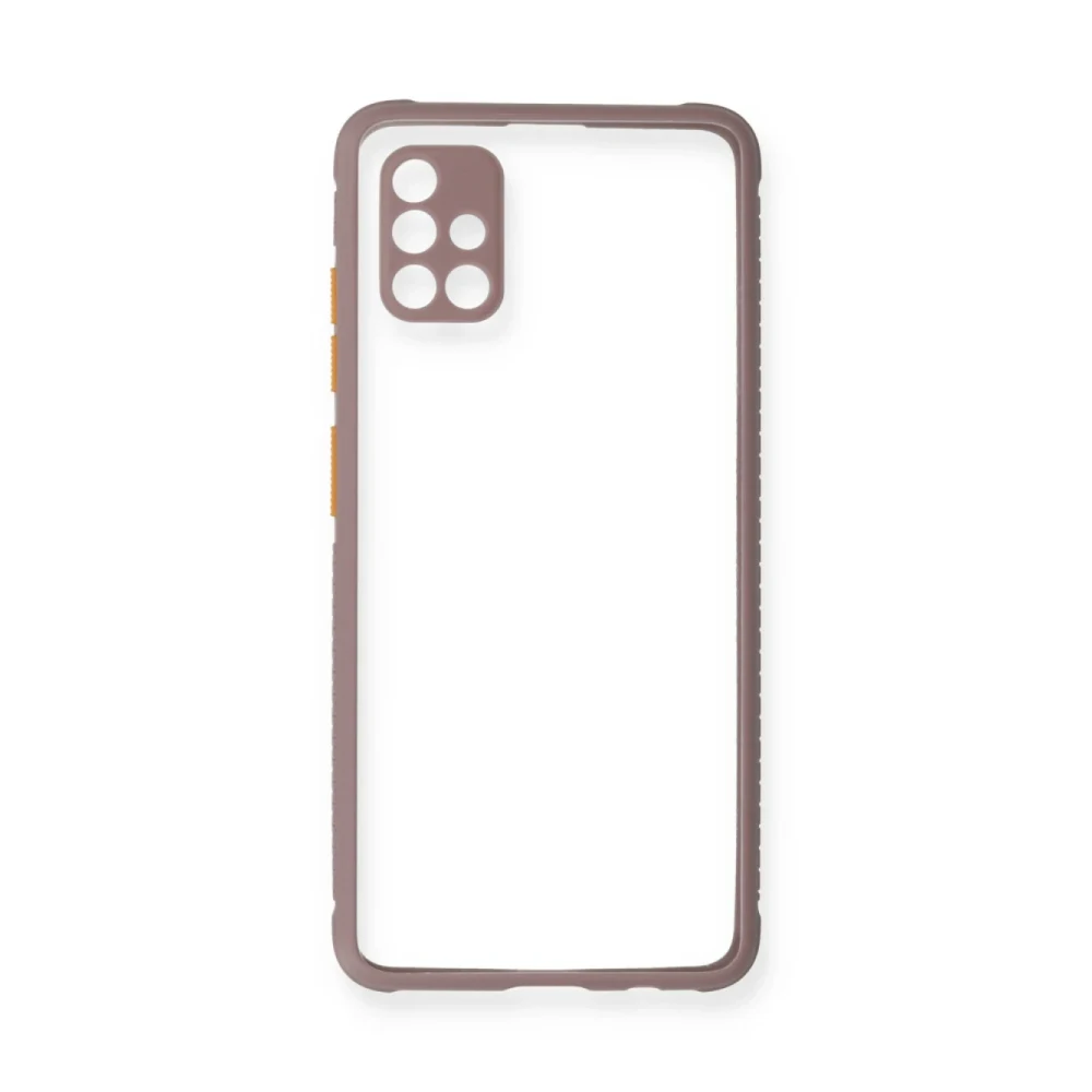 Samsung Galaxy A71 Kılıf Miami Şeffaf Silikon - Açık Mor