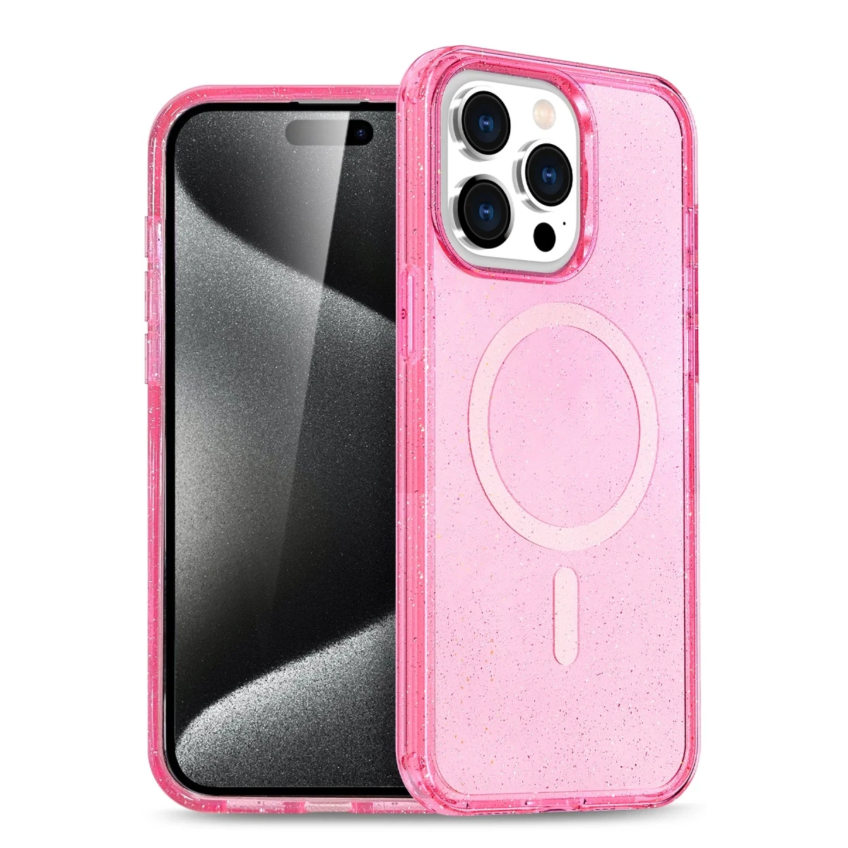 Apple iPhone 15 Pro Kılıf Star Magsafe Kapak - Pembe