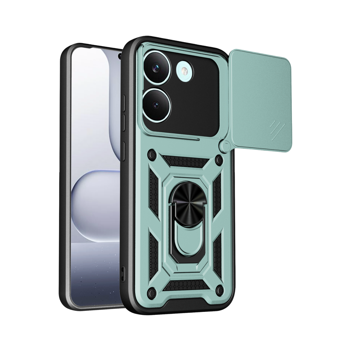 Xiaomi Poco X8 Pro Pars Lens Yüzüklü Silikon - Yeşil