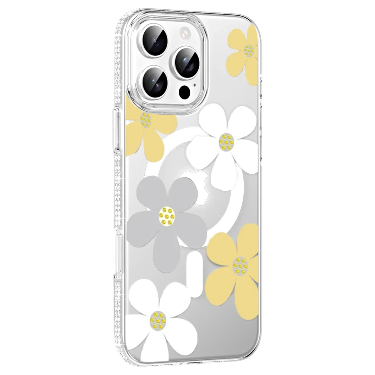 Joko Apple iPhone 16 Pro Max Floral Magsafe Kapak - Sarı