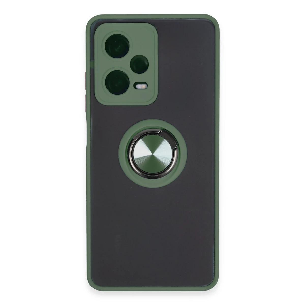 Xiaomi Redmi Note 12 5G Kılıf Montreal Yüzüklü Silikon Kapak - Yeşil