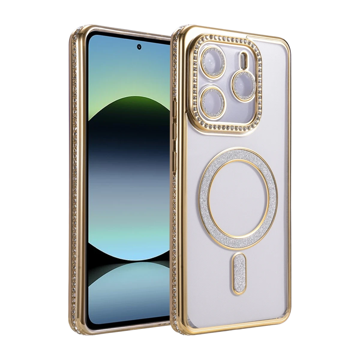 Xiaomi Redmi Note 14 4G Joke Simli Magneticsafe Kılıf - Gold