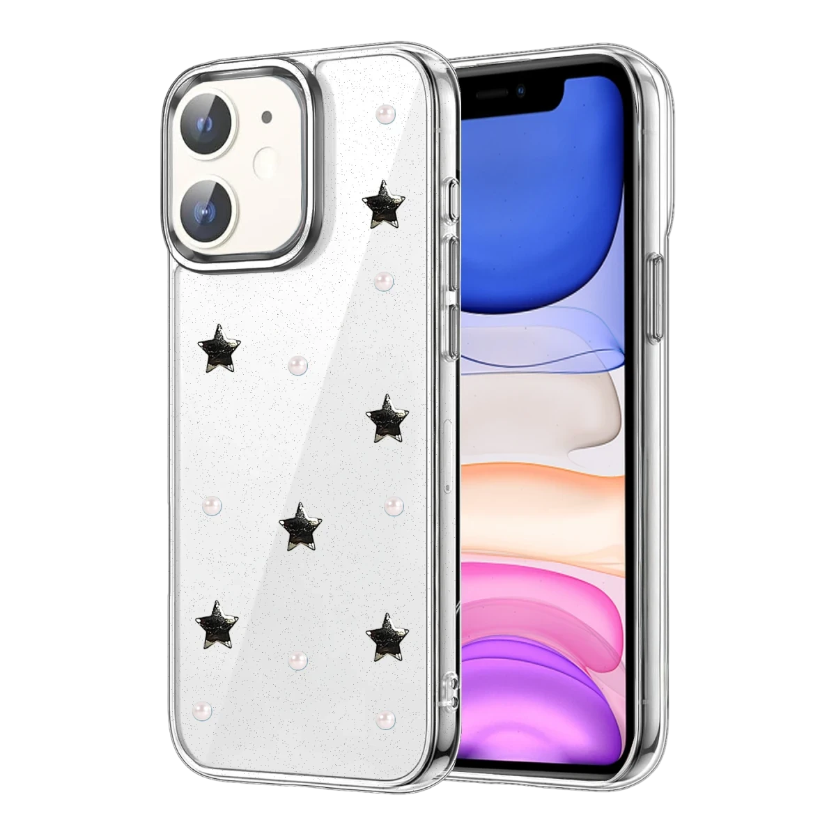 Apple iPhone 12 Fiyonk Desenli Kapak - Desen 7