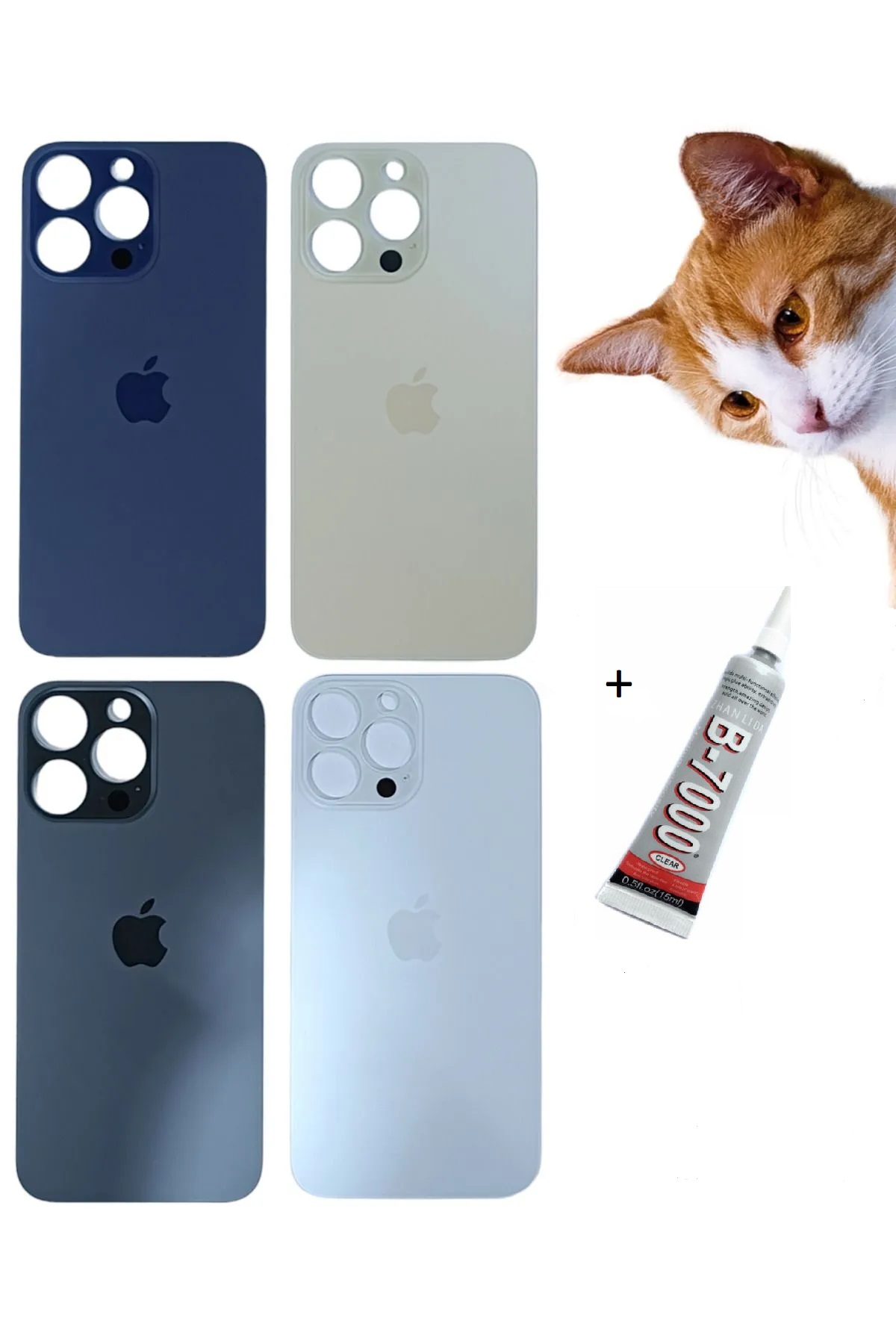 iPhone 14 PRO MAX Arka Batarya Pil Kapağı ALTIN (B
