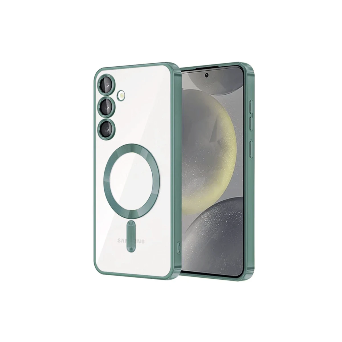 Samsung Galaxy S23 Kılıf Kross Magneticsafe Kapak - Koyu Yeşil
