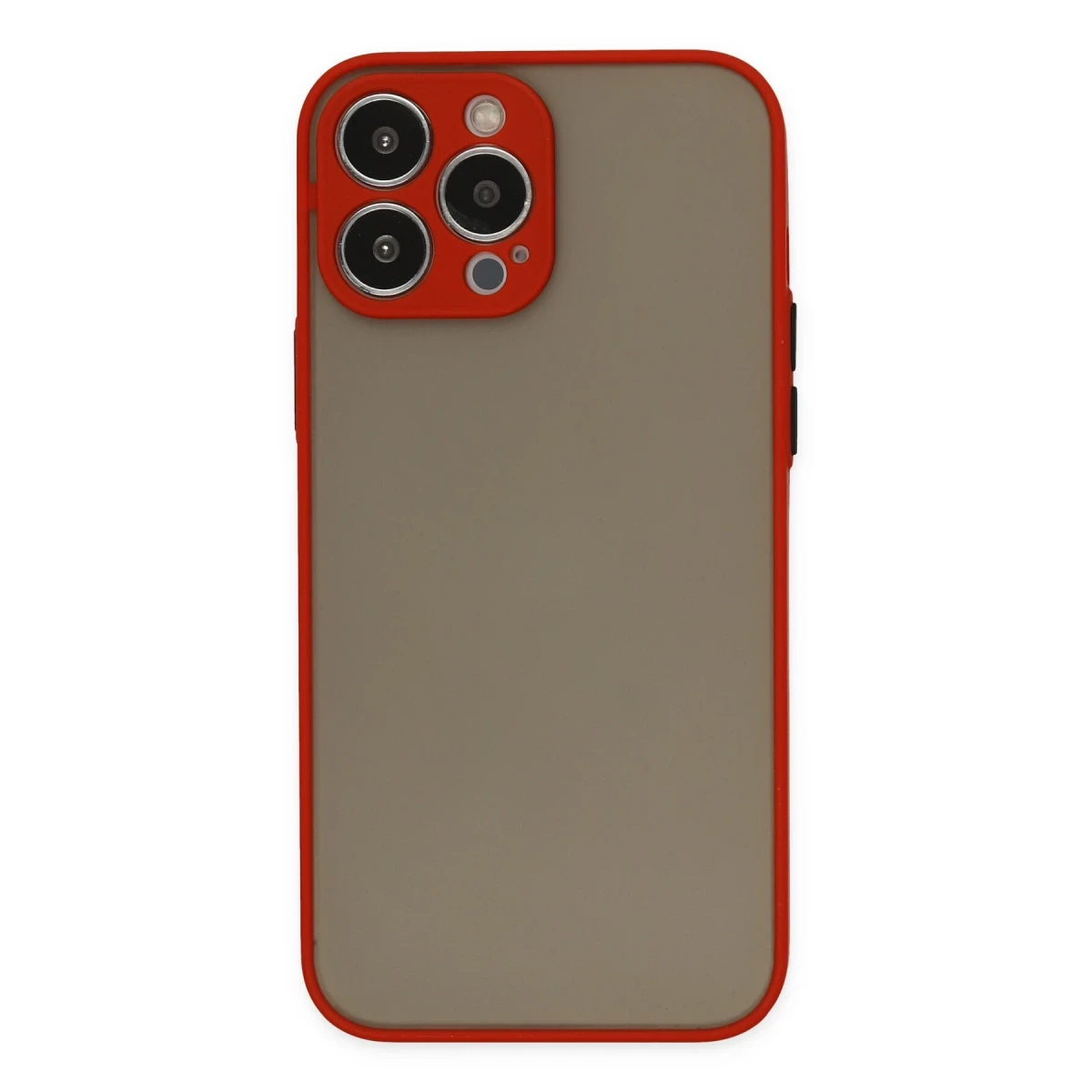 Apple iPhone 15 Pro Kılıf Montreal Silikon Kapak - Kırmızı