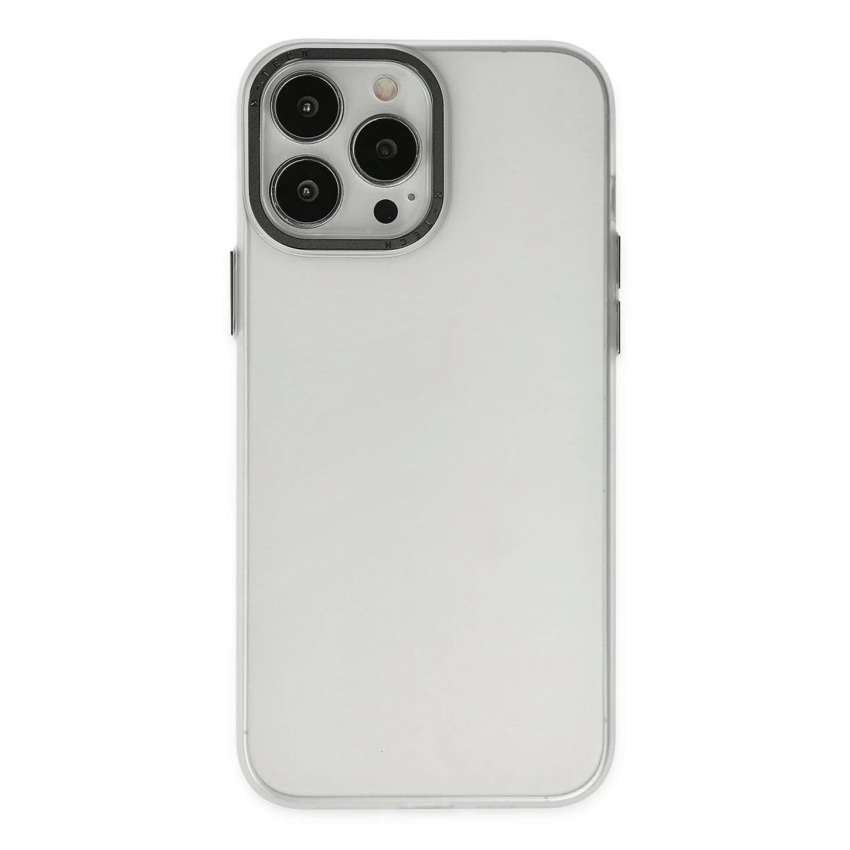 Apple iPhone 13 Pro Max Kılıf Modos Metal Kapak - Şeffaf