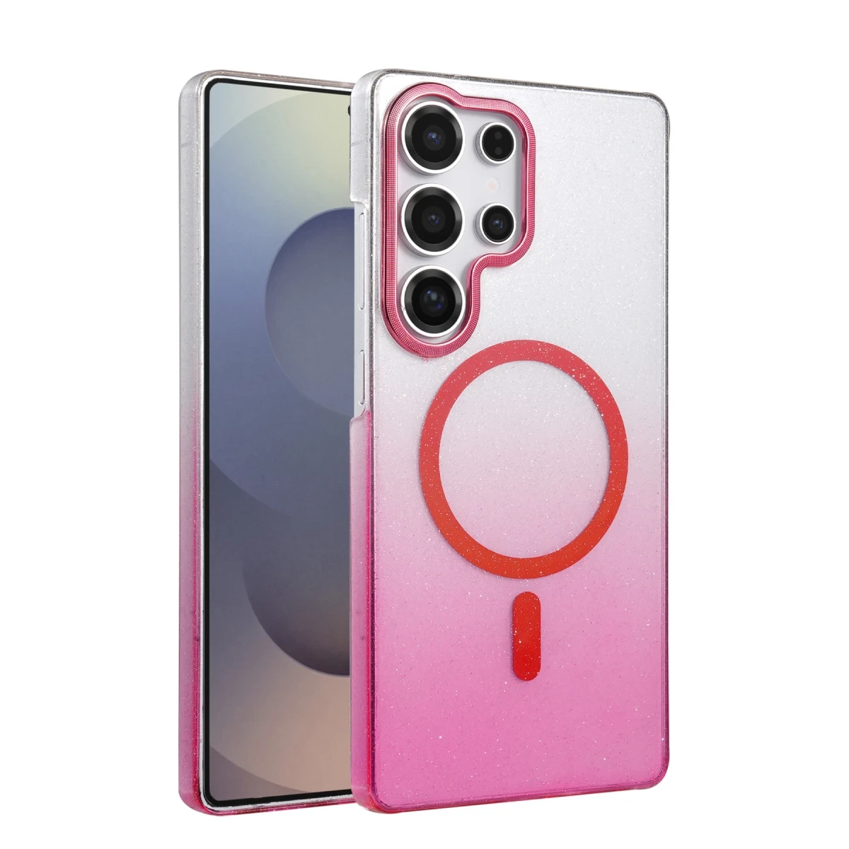 Samsung Galaxy S25 Ultra Glossy Magsafe Kapak - Pembe