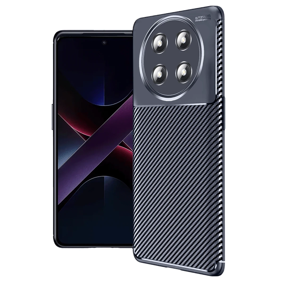 Honor Magic 7 Lite Kılıf Auto Focus Karbon Kapak - Lacivert