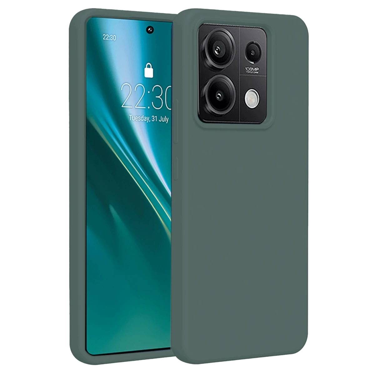 Xiaomi Redmi Note 13 Pro 5G Kılıf First Silikon - Koyu Yeşil