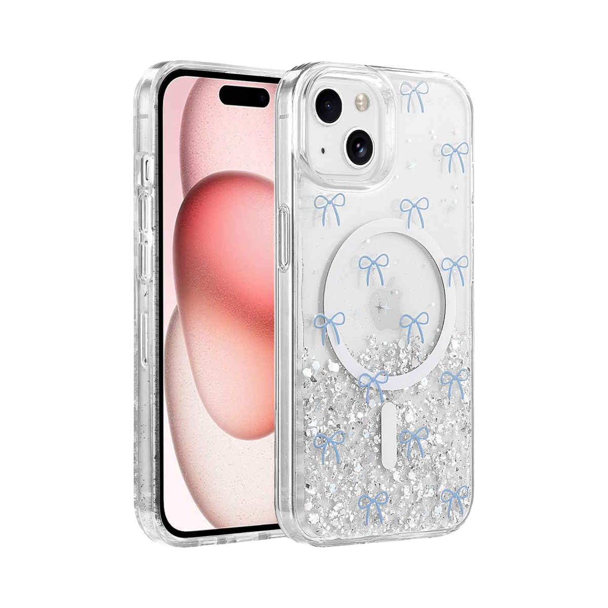 Onegif Apple iPhone 15 Misk Simli Magsafe Kapak - Desen 3