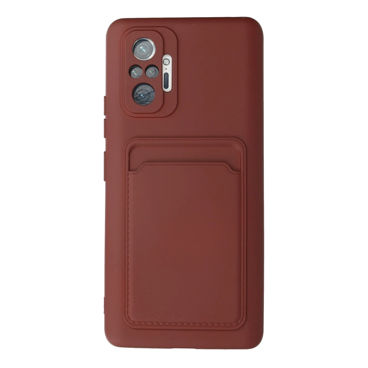 Xiaomi Redmi Note 10 Pro Kılıf Kelvin Kartvizitli Silikon - Bordo