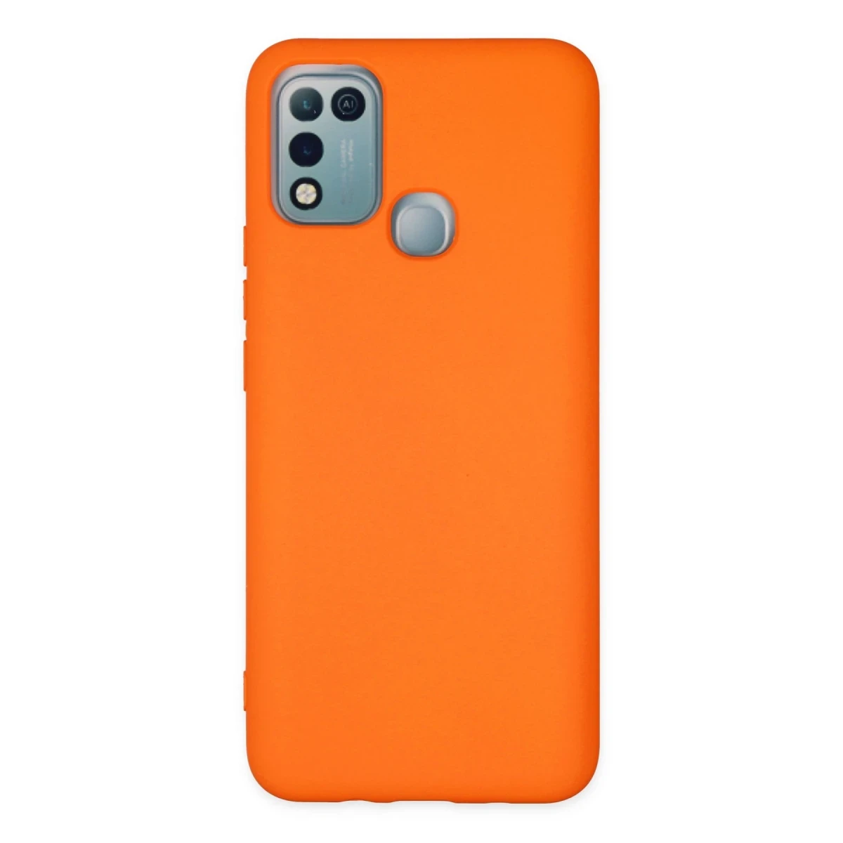 İnfinix Hot 10 Play Kılıf Nano içi Kadife Silikon - Turuncu