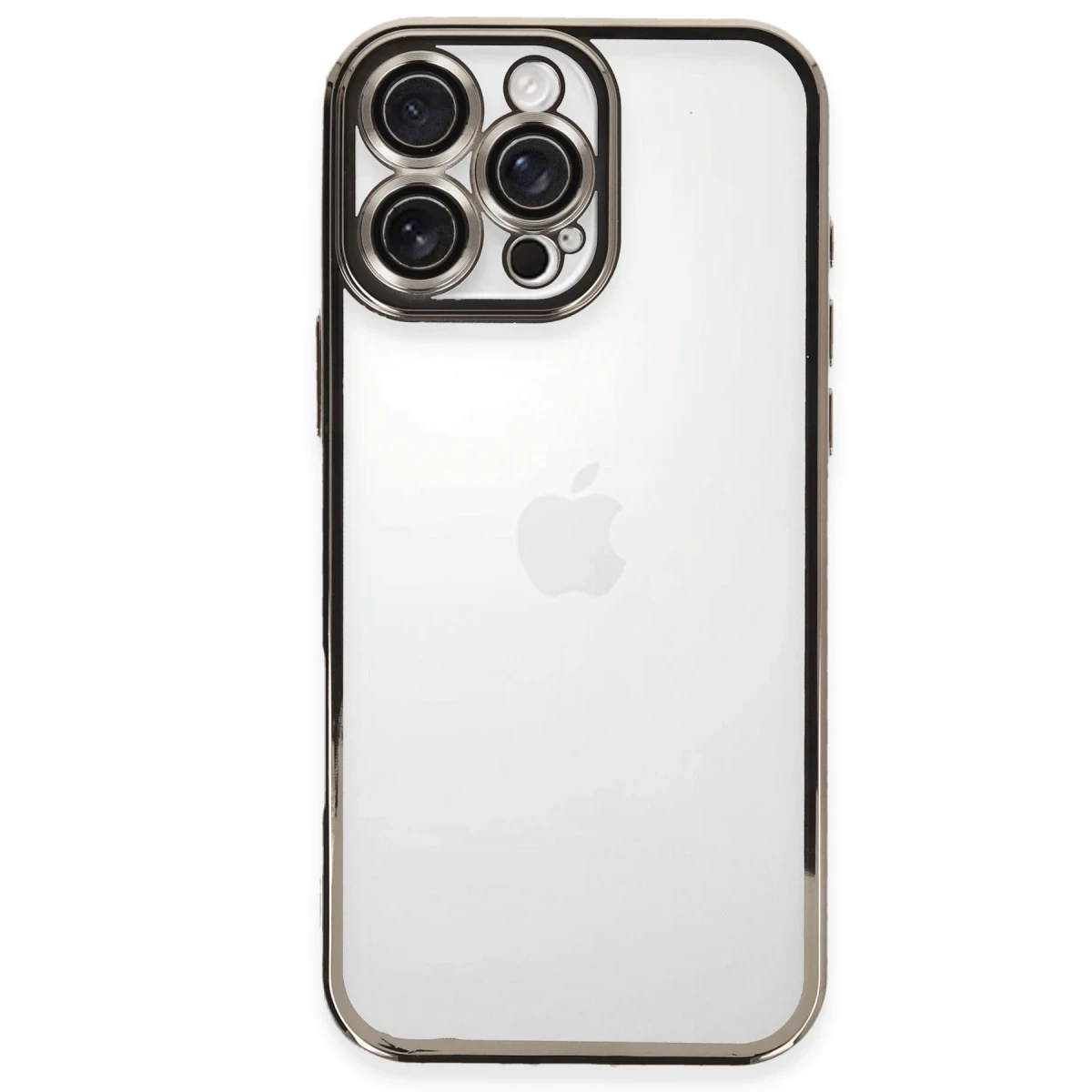 Apple iPhone 16 Pro Max Kılıf Razer Lensli Silikon - Titanyum Gri