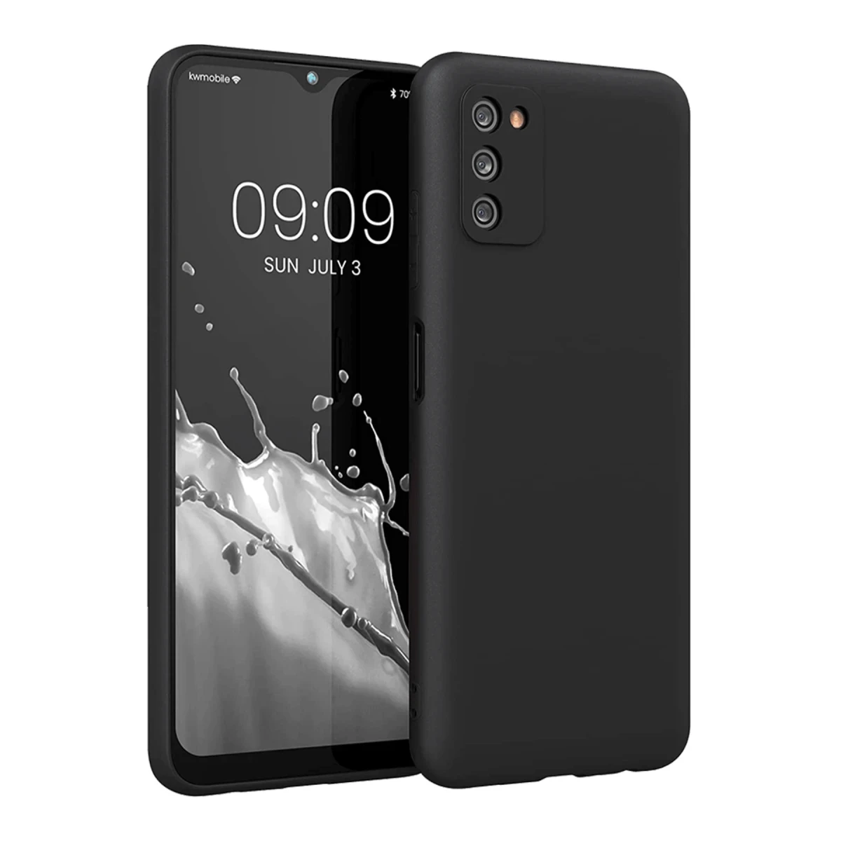 Samsung Galaxy A03S Kılıf First Silikon - Siyah