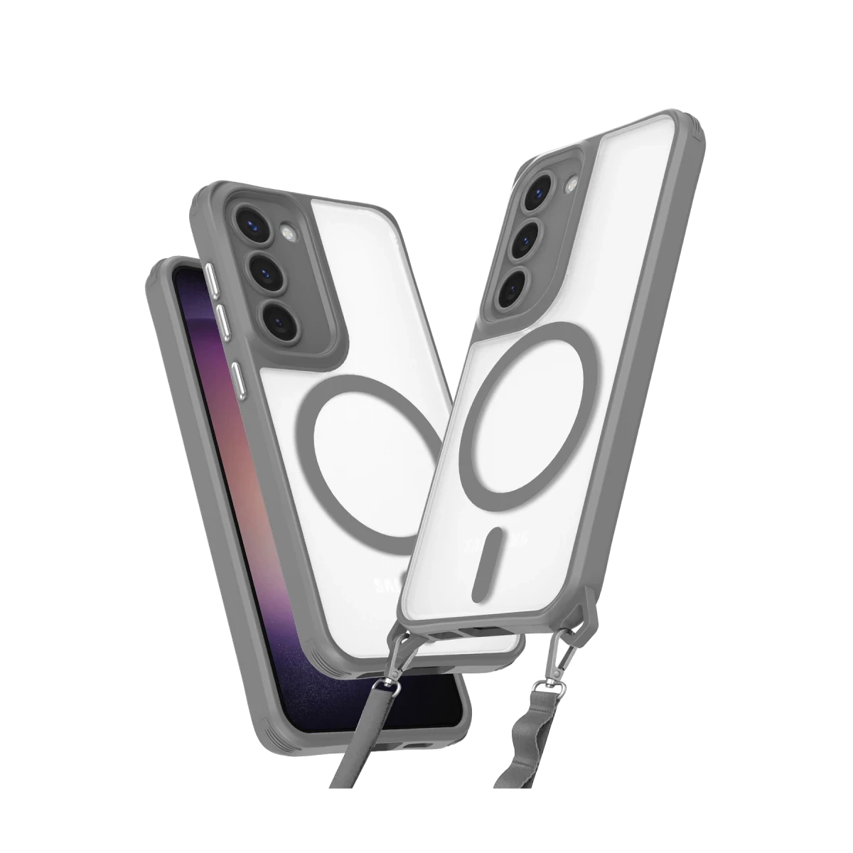 Samsung Galaxy S23 Plus Kılıf Enka Magsafe Silikon Kılıf - Titan Gri