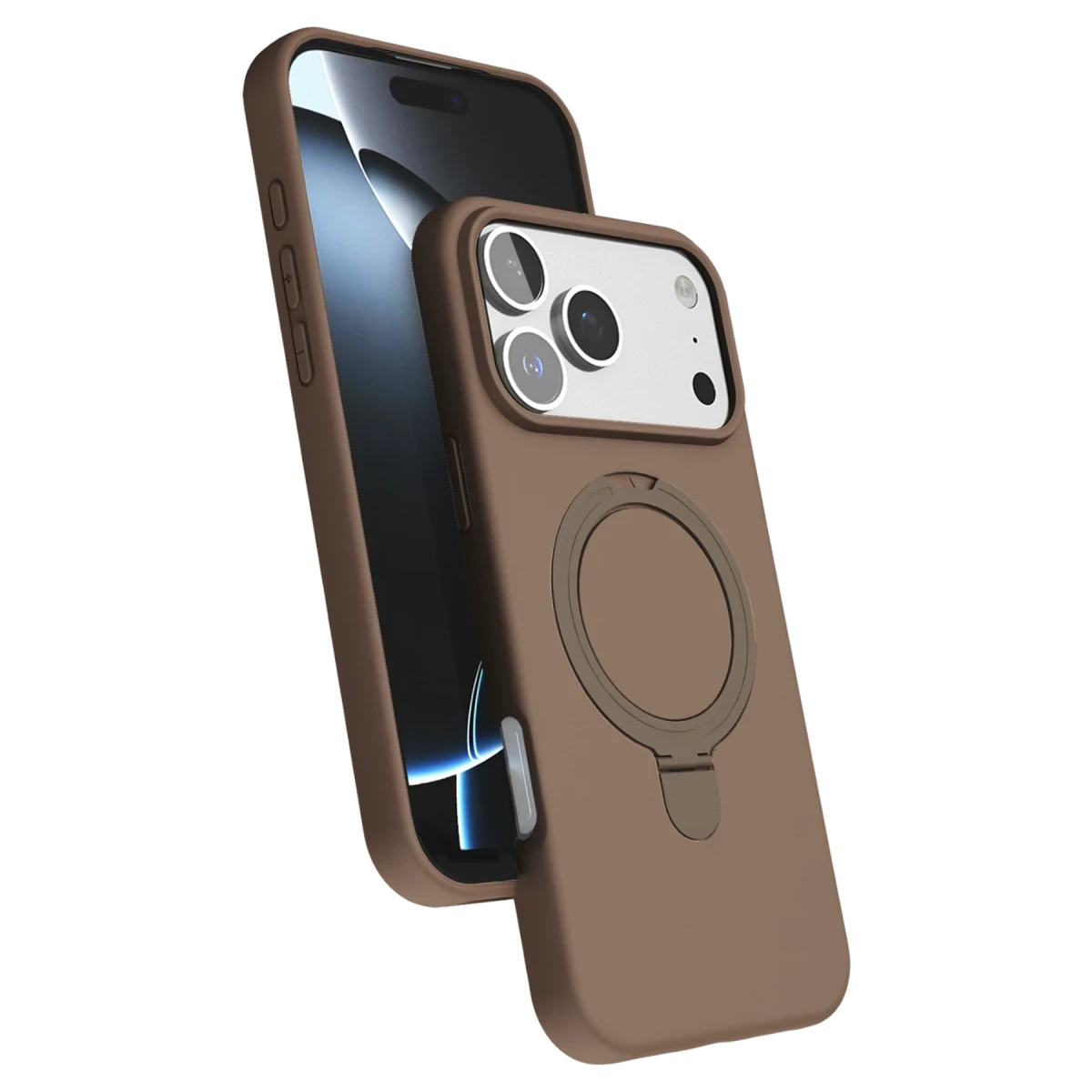 Apple iPhone 17 Pro Max Regal Magsafe Standlı Kapak - Çöl Titanyum