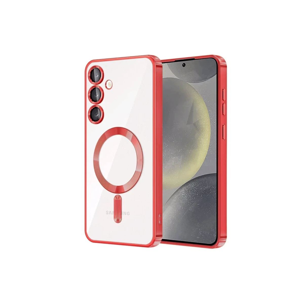 Samsung Galaxy S24 Kılıf Kross Magneticsafe Kapak - Kırmızı