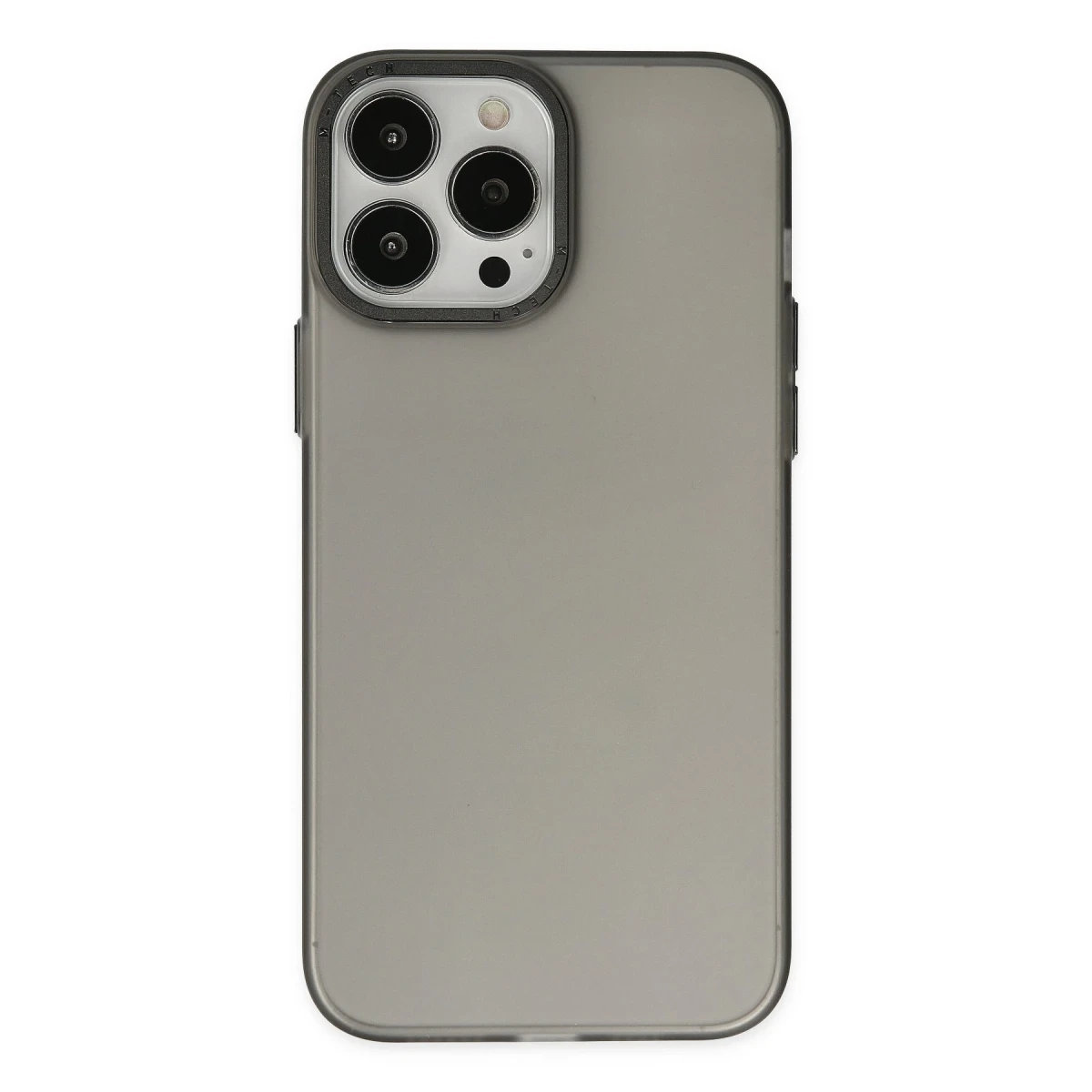 Apple iPhone 13 Pro Max Kılıf Modos Metal Kapak - Siyah