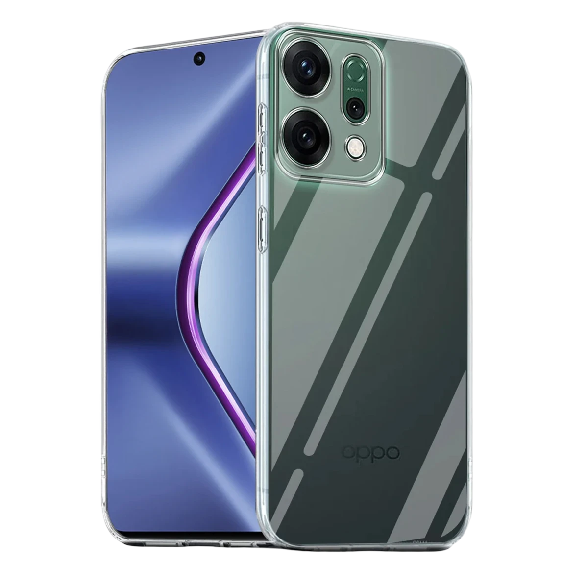 Oppo Reno 14 Kılıf Lüx Şeffaf Silikon - Şeffaf