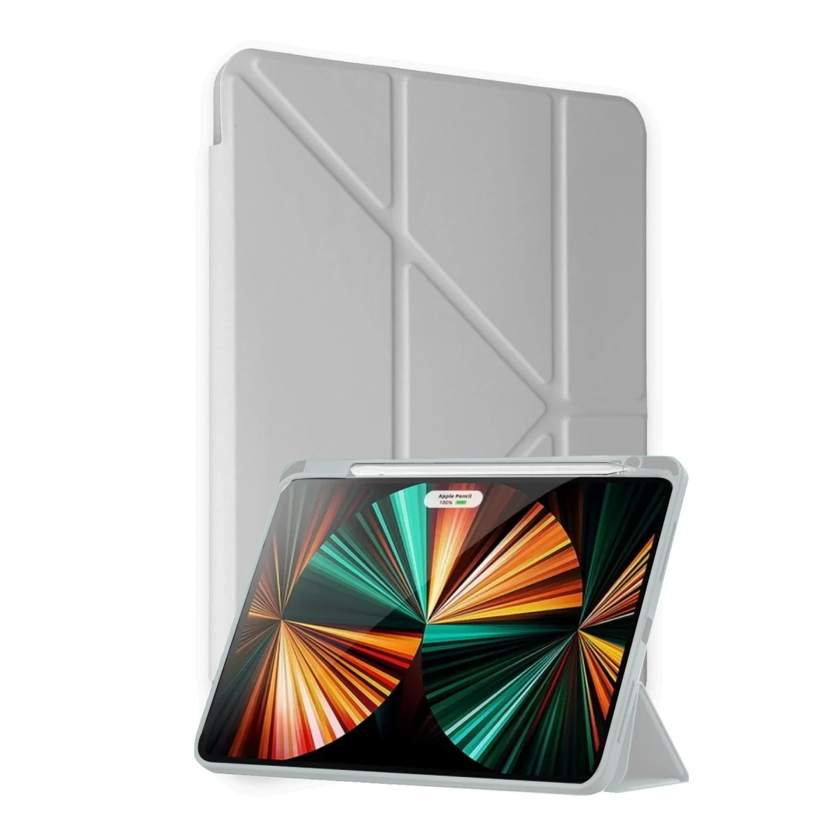 Xiaomi Redmi Pad Pro 12.1 Kılıf Kalemlikli Mars Tablet Kılıfı - Gri
