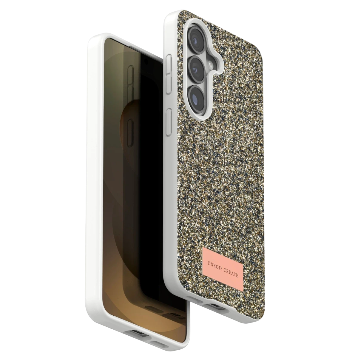Onegif Samsung Galaxy S26 Plus Bright Simli Kapak - Gold