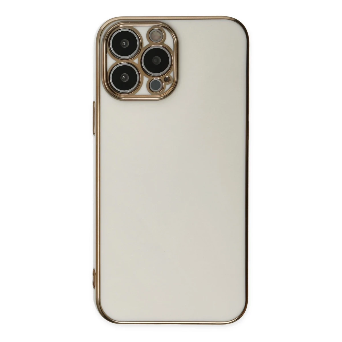 Apple iPhone 15 Pro Max Kılıf Volet Silikon - Beyaz