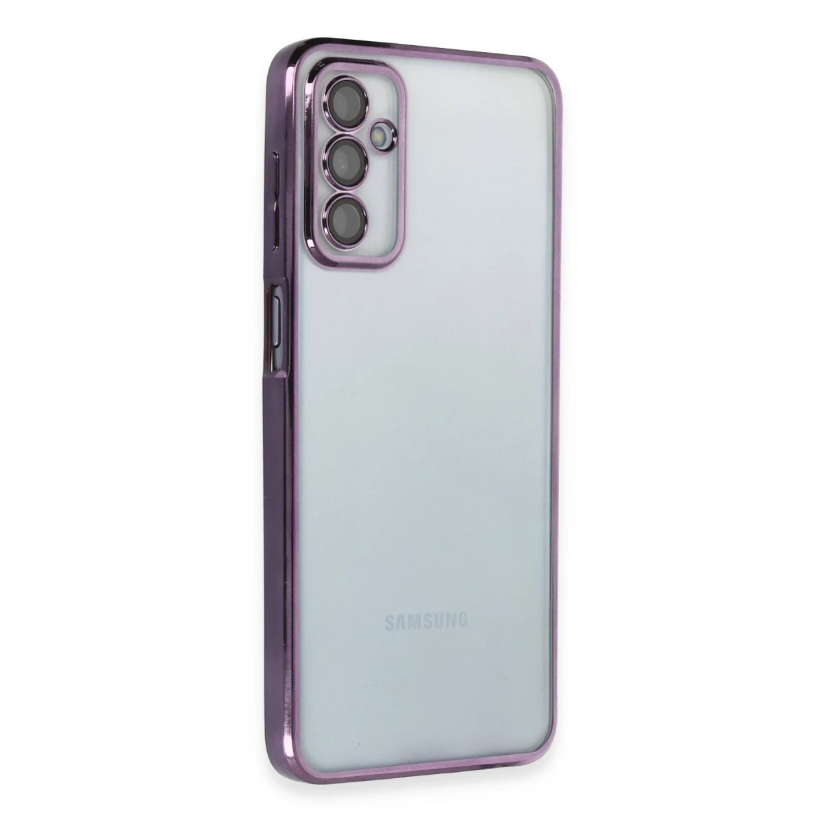 Samsung Galaxy M23 Kılıf Razer Lensli Silikon - Mor