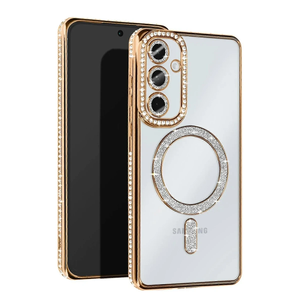 Samsung Galaxy S25 Edge Joke Simli Magneticsafe Kılıf - Gold