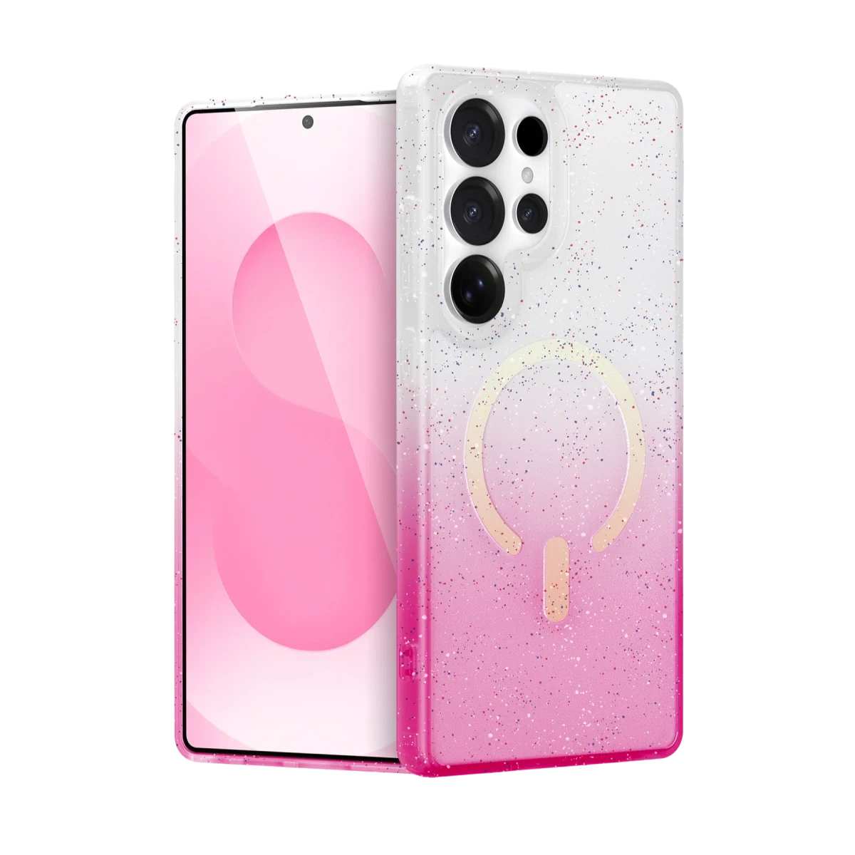 Samsung Galaxy S25 Ultra Pummel Shiny Magsafe Kapak - Pembe