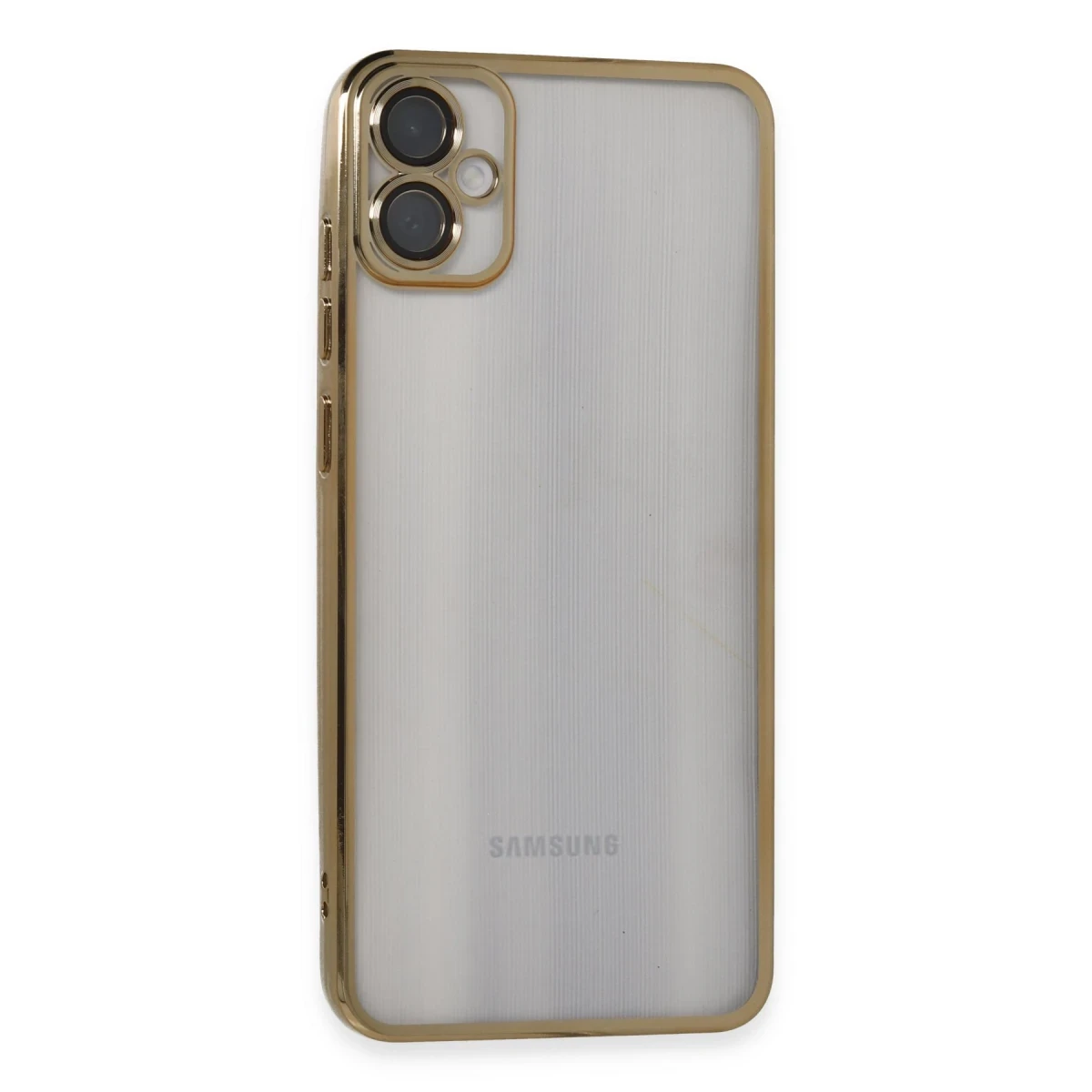 Samsung Galaxy A05 Kılıf Razer Lensli Silikon - Gold