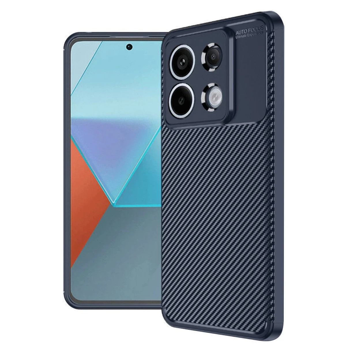 Xiaomi Redmi Note 13 Pro 4G Kılıf Auto Focus Karbon Kapak - Lacivert
