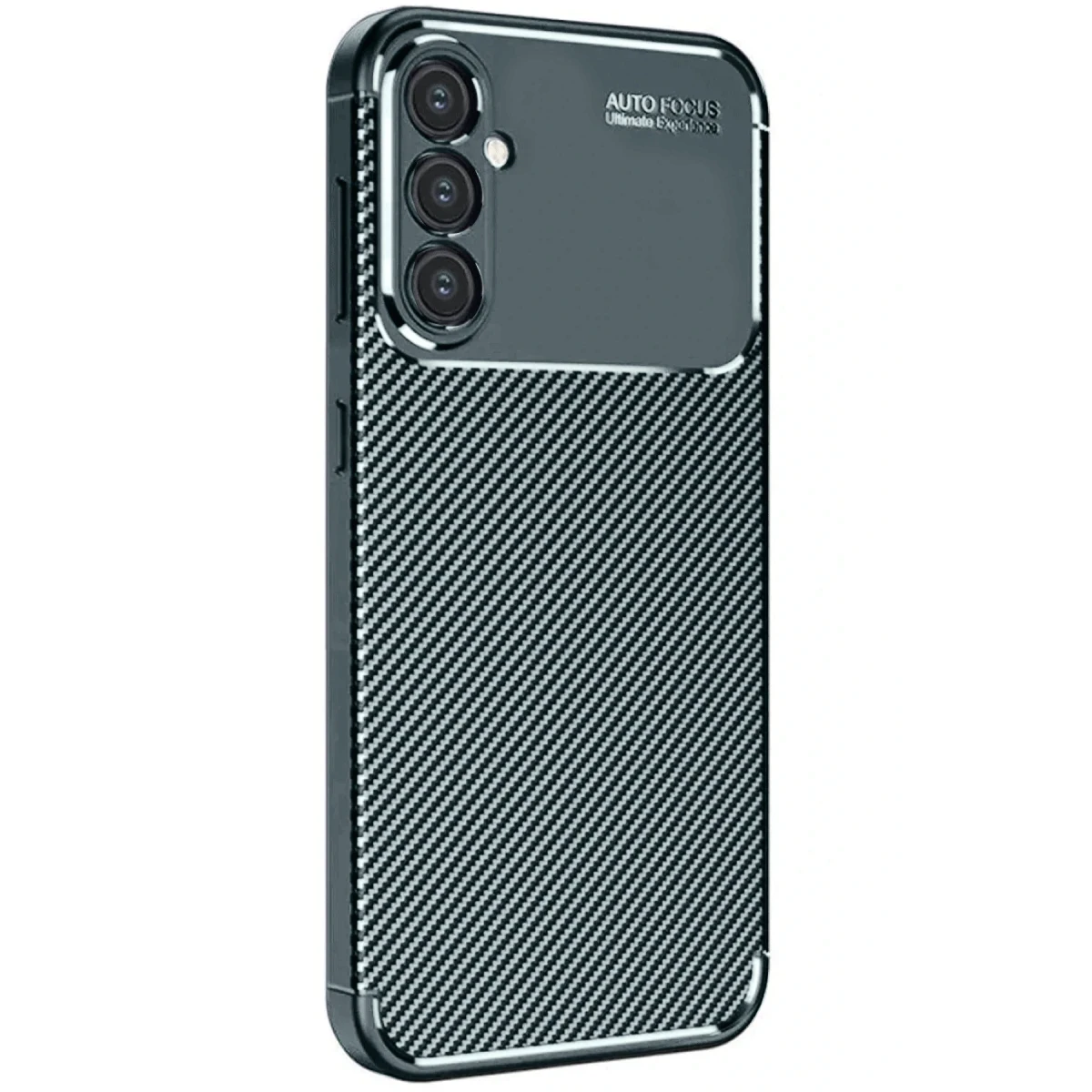 Samsung Galaxy S24 FE Kılıf Auto Focus Karbon Kapak - Koyu Yeşil