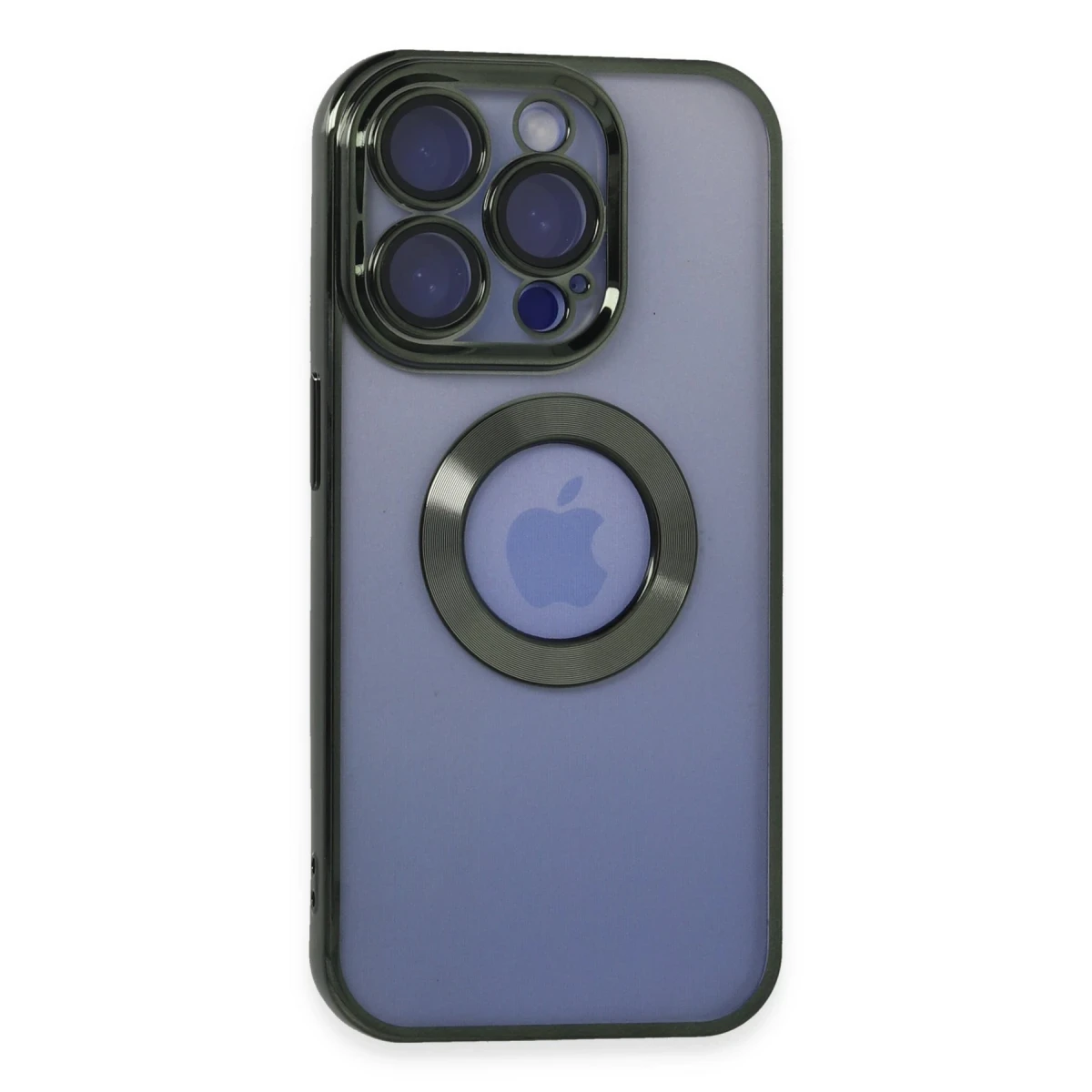 Apple iPhone 15 Pro Kılıf Slot Silikon - Köknar Yeşili