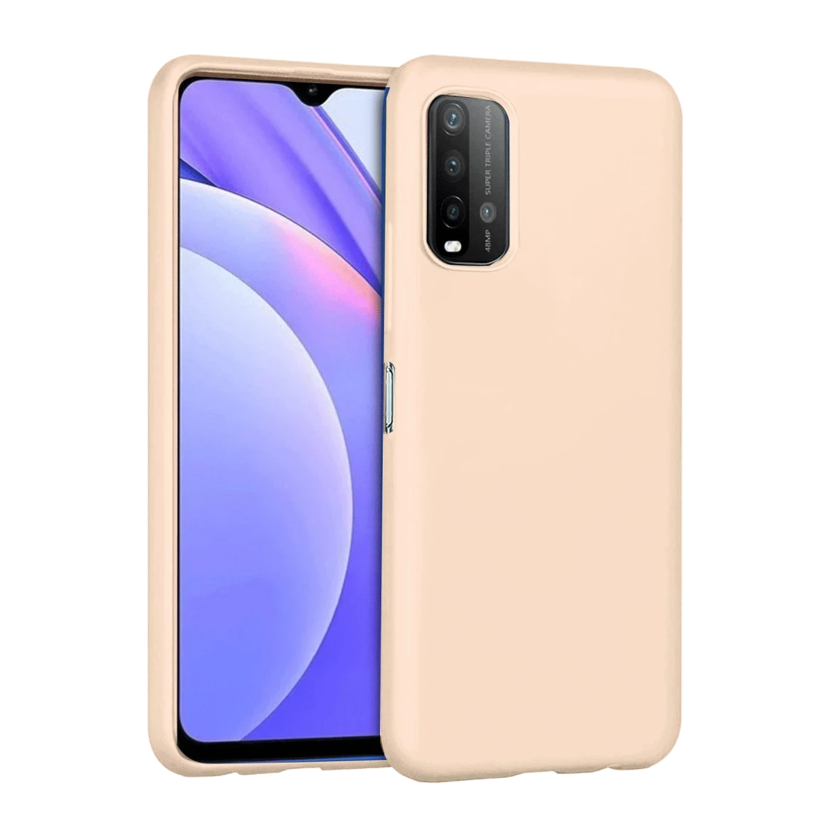 Xiaomi Redmi 9T Kılıf Nano içi Kadife Silikon - Pudra