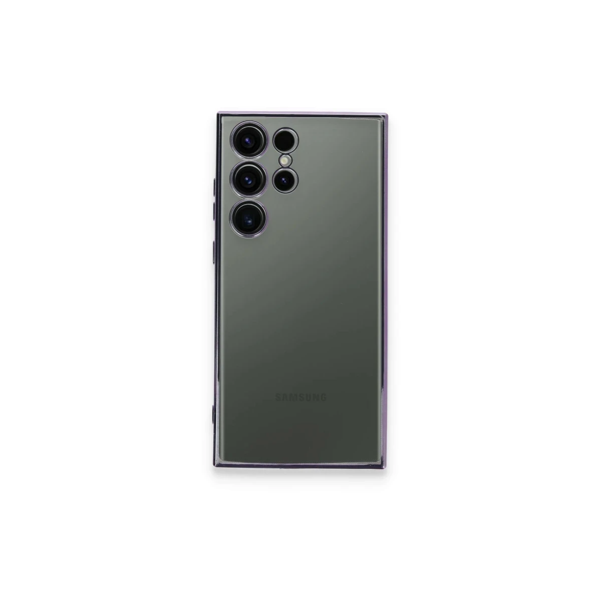 Samsung Galaxy S23 Ultra Kılıf Razer Lensli Silikon - Mor