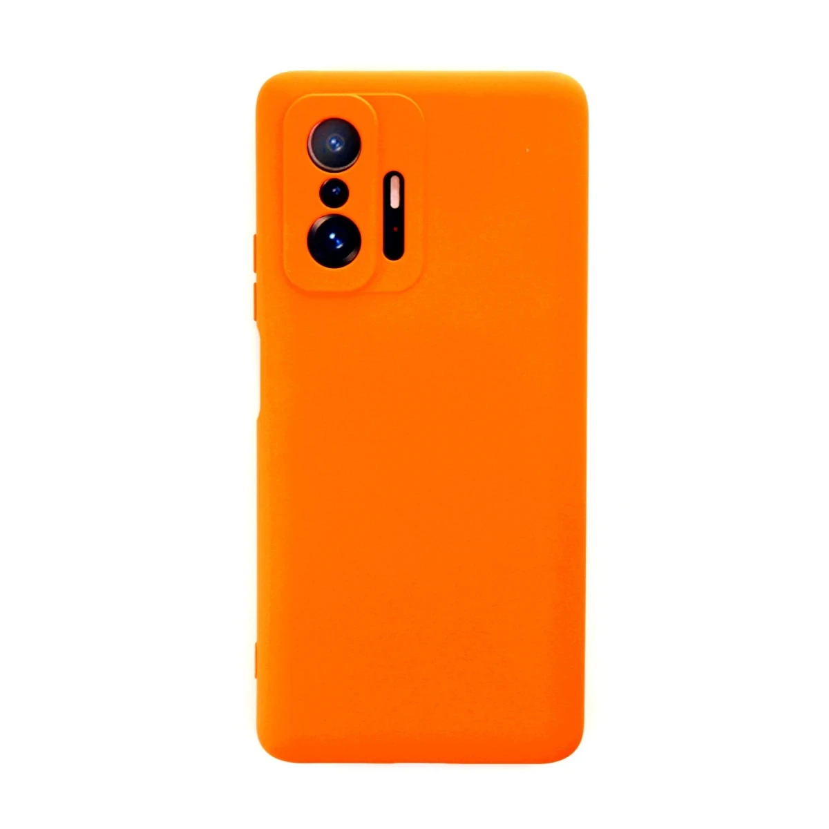 Xiaomi Mi 11T Pro Kılıf Nano içi Kadife Silikon - Turuncu