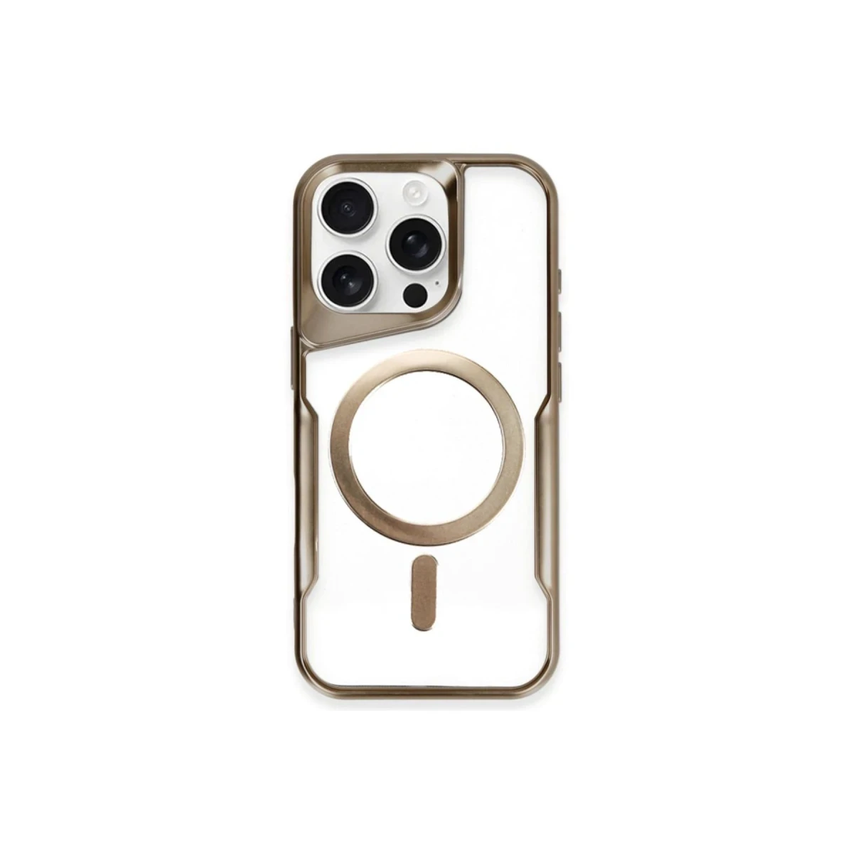 Apple iPhone 14 Pro Max Kılıf Boyi Magsafe Silikon Kapak - Kahverengi