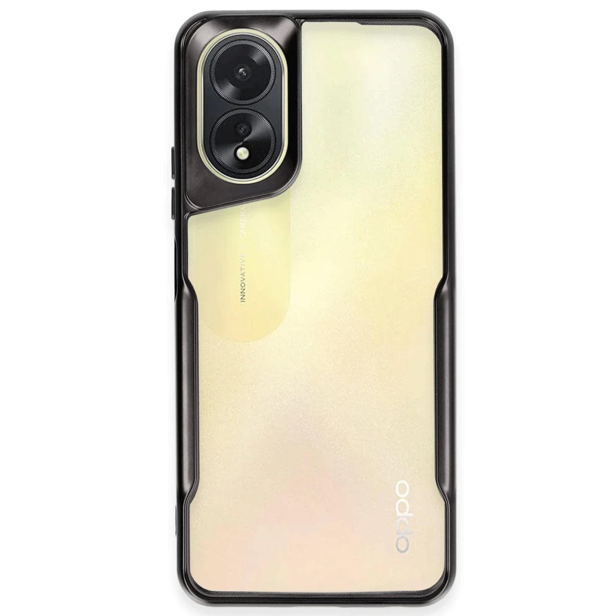 Oppo A38 Kılıf Boyi Silikon Kapak - Siyah