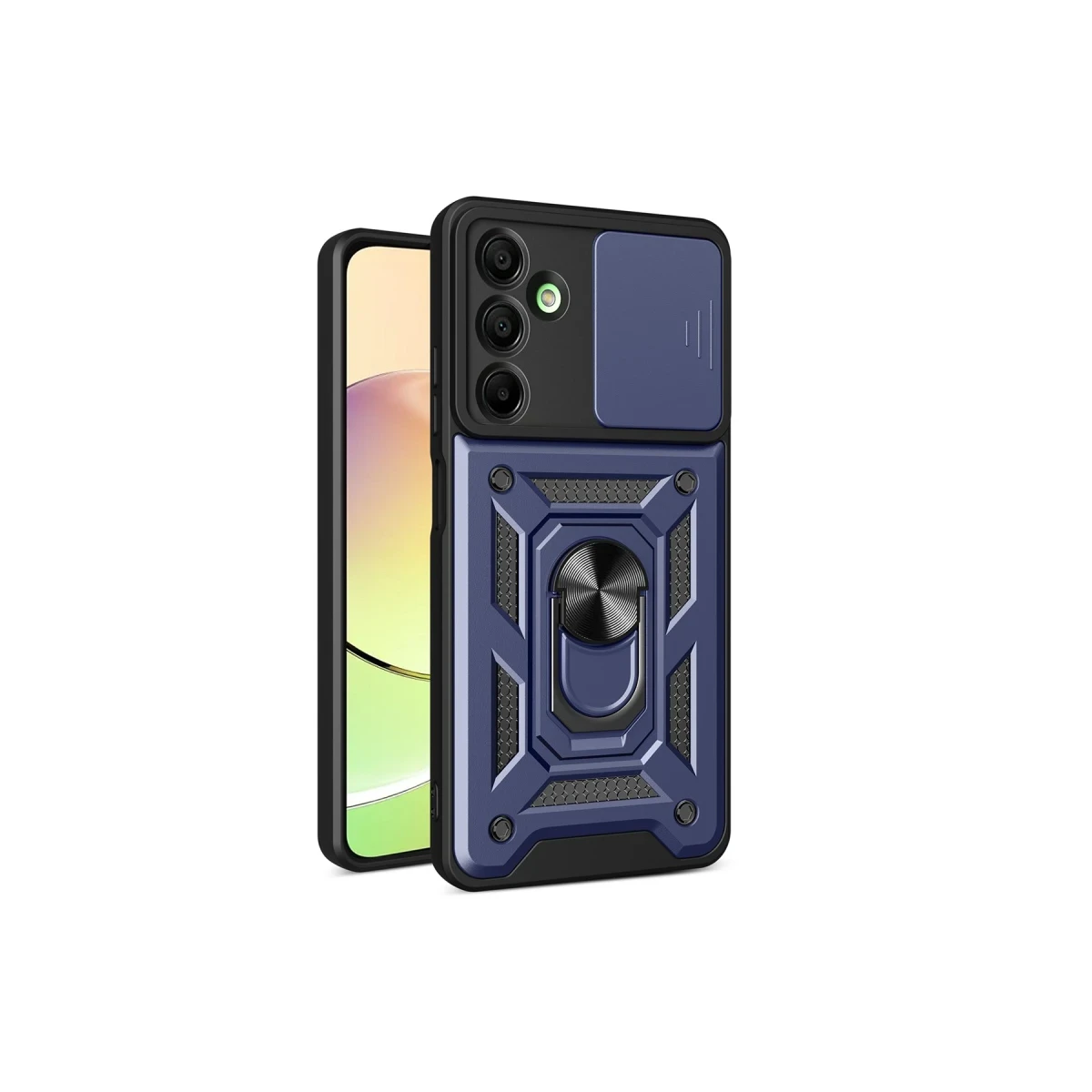 Samsung Galaxy A16 5G Kılıf Pars Lens Yüzüklü Silikon - Lacivert