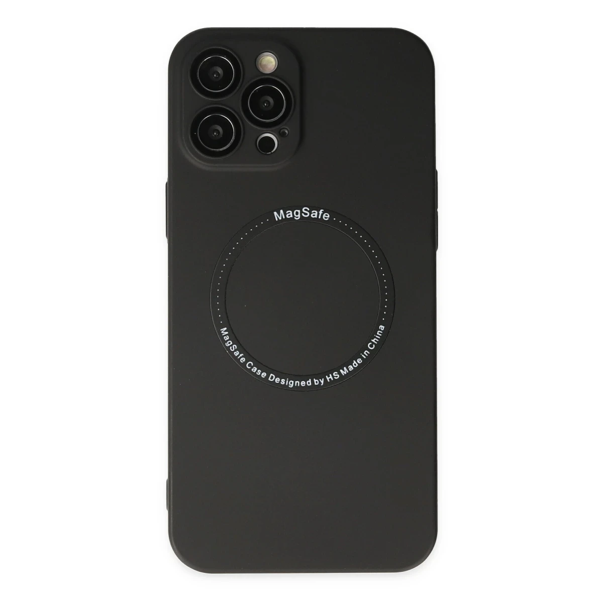 Apple iPhone 12 Pro Kılıf Jack Magneticsafe Lens Silikon - Siyah