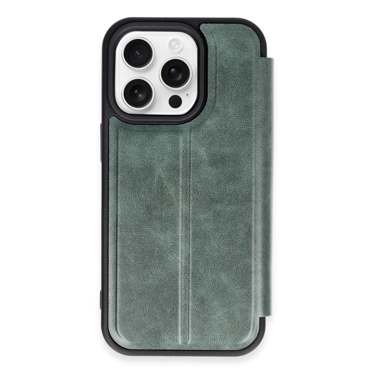 Apple iPhone 14 Pro Kılıf Flip Cover - Koyu Yeşil