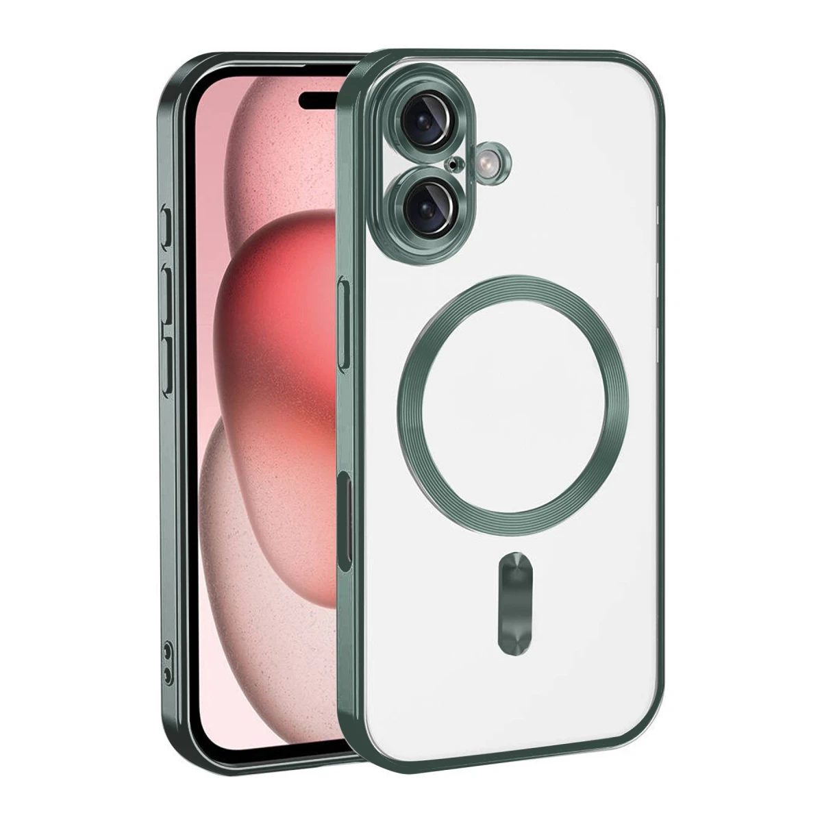 Apple iPhone 17 Kross Magneticsafe Kapak - Koyu Yeşil