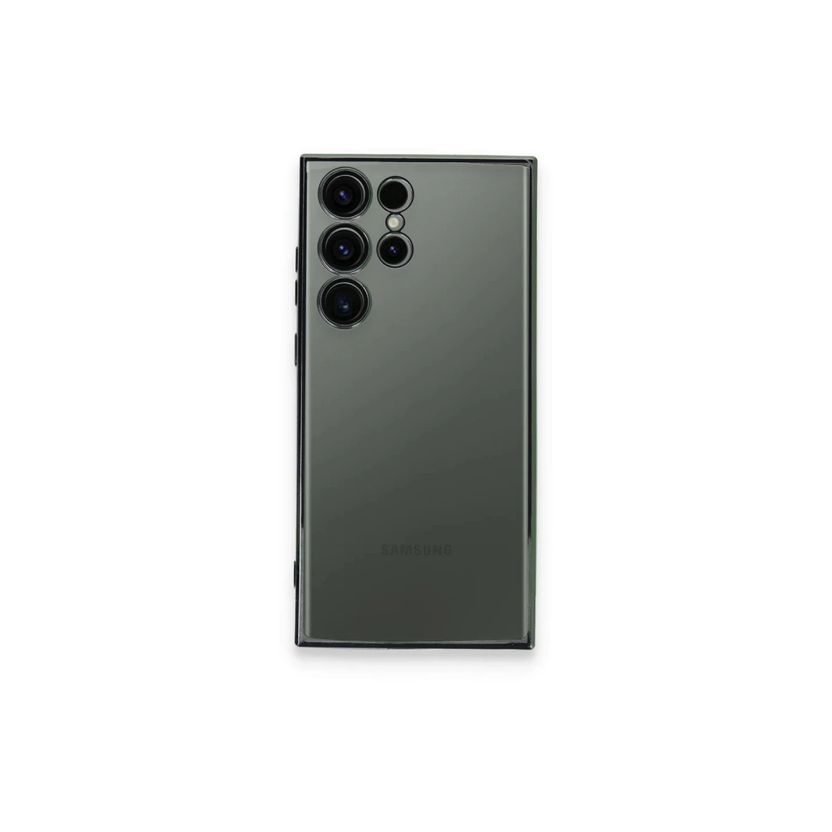 Samsung Galaxy S23 Ultra Kılıf Razer Lensli Silikon - Yeşil
