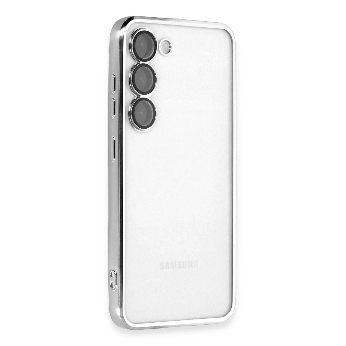 Samsung Galaxy S23 Plus Kılıf Razer Lensli Silikon - Gümüş