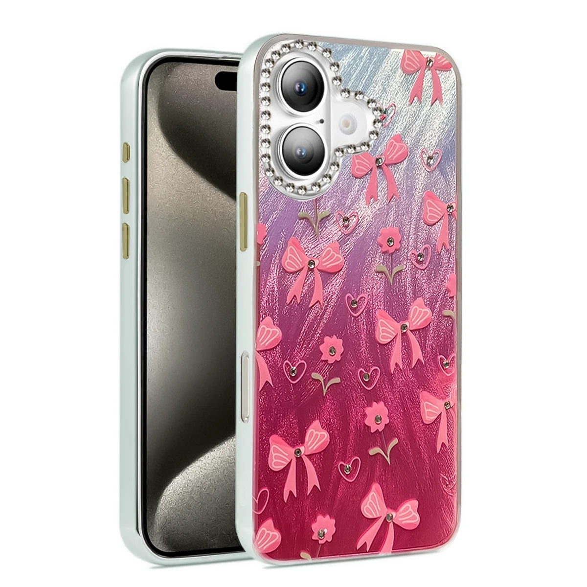 Apple iPhone 16 Kılıf Blade Aynalı Desenli Kapak - Desen 3