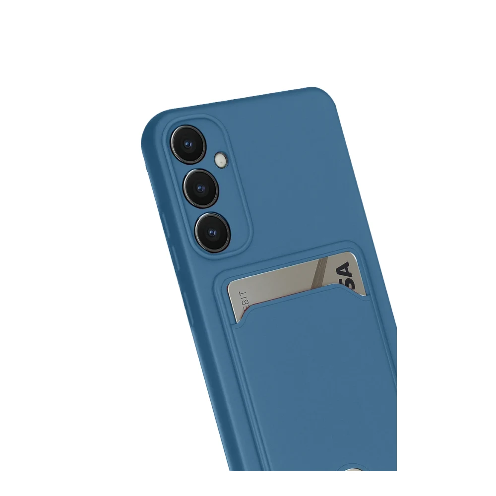 Samsung Galaxy S24 FE Kılıf Kelvin Kartvizitli Silikon - Mavi