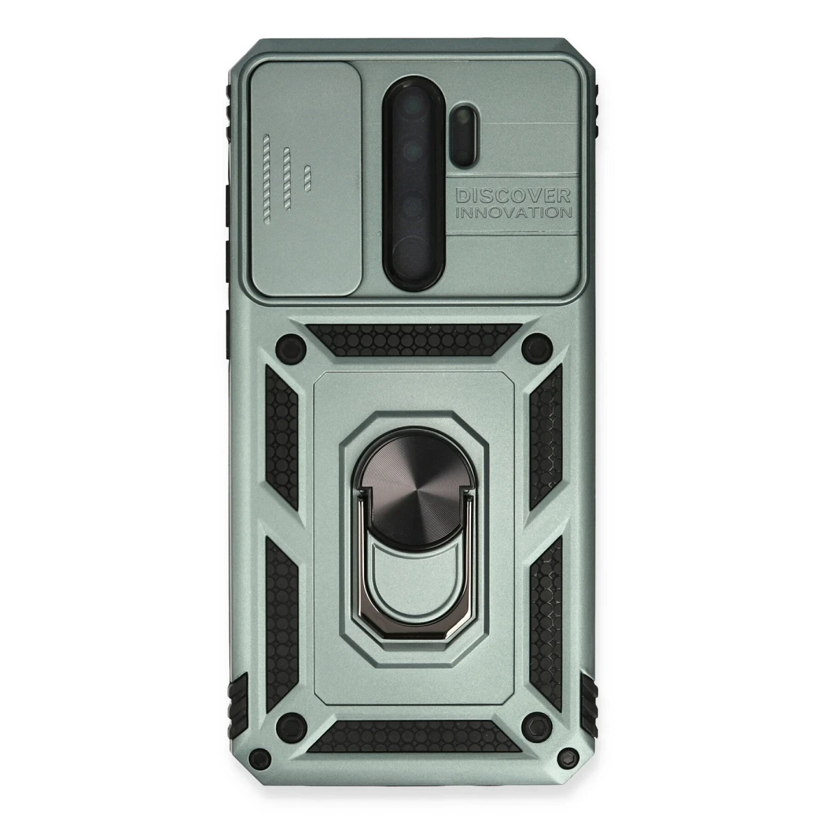 Xiaomi Redmi Note 8 Pro Kılıf Pars Lens Yüzüklü Silikon - Yeşil